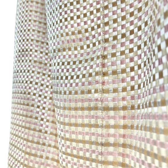 Victor Costa Nahdree Tweed Jacket Skirt 2 Pc Set Church Suit Peach Pink Size 8 - Picture 9 of 13